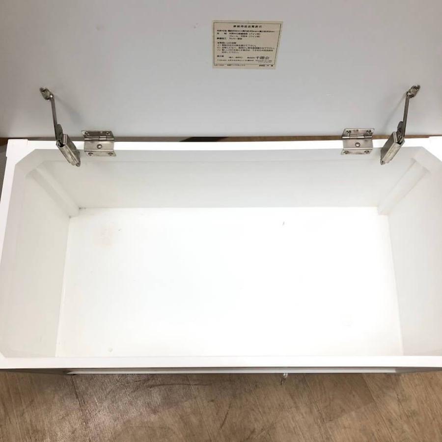 【中古】 千趣会 収納ベンチボックス ホワイト FJ01002 木製 収納ベンチ 木製ベンチ ベンチスツール 白 カントリー調 収納スツール | ベルメゾン | 01
