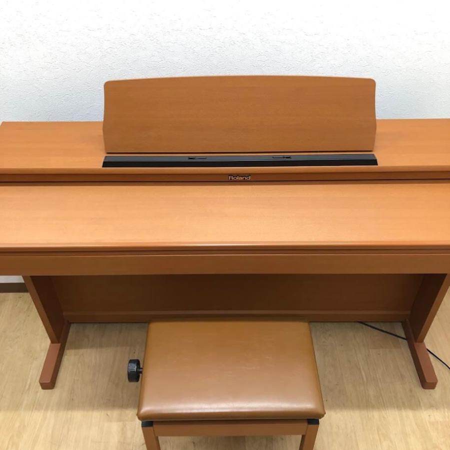 【中古】 ローランド 電子ピアノ HP203-LC ライトチェリー調仕上げ 椅子付 取扱説明書付 Roland デジタルピアノ コンパクト 高低自在椅子 |  | 01