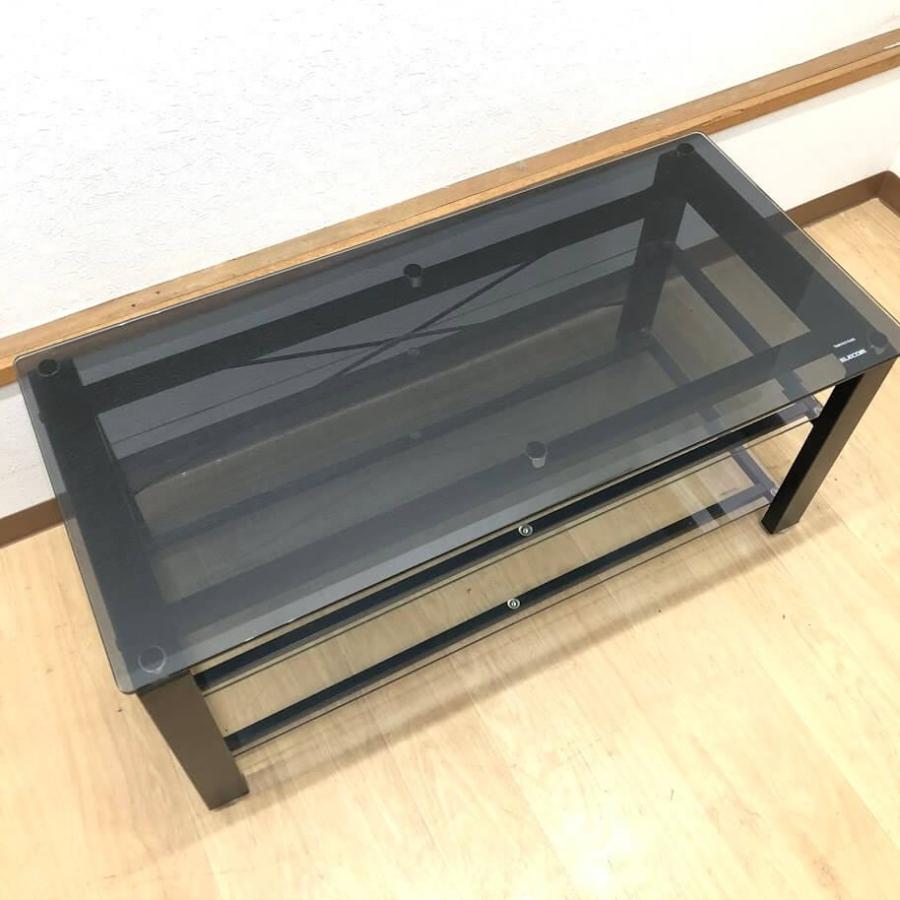 【中古】 エレコム テレビラック ブラック 幅90cm スチール×ガラス天板 スタイリッシュ ELECOM PDR-SGN900BK テレビ台 TVラック TVスタンド | ELECOM | 01