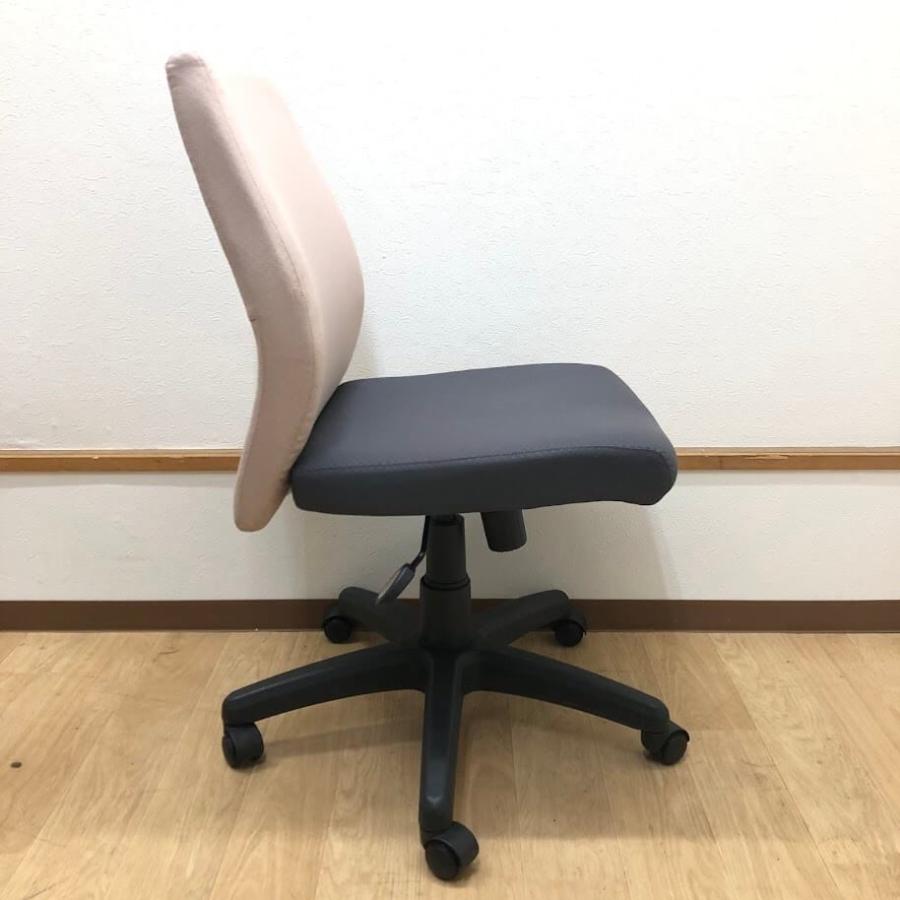 【中古】 オフィスチェア ベージュ×グレー バイカラー ワークチェア 布張り 昇降式 回転いす キャスター付 ファブリックチェア 椅子 いす イス |  | 02