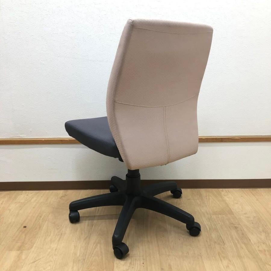 【中古】 オフィスチェア ベージュ×グレー バイカラー ワークチェア 布張り 昇降式 回転いす キャスター付 ファブリックチェア 椅子 いす イス |  | 03
