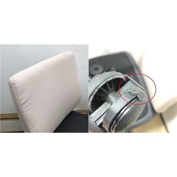 【中古】 オフィスチェア ベージュ×グレー バイカラー ワークチェア 布張り 昇降式 回転いす キャスター付 ファブリックチェア ひじ掛け付き 肘付き |  | 04