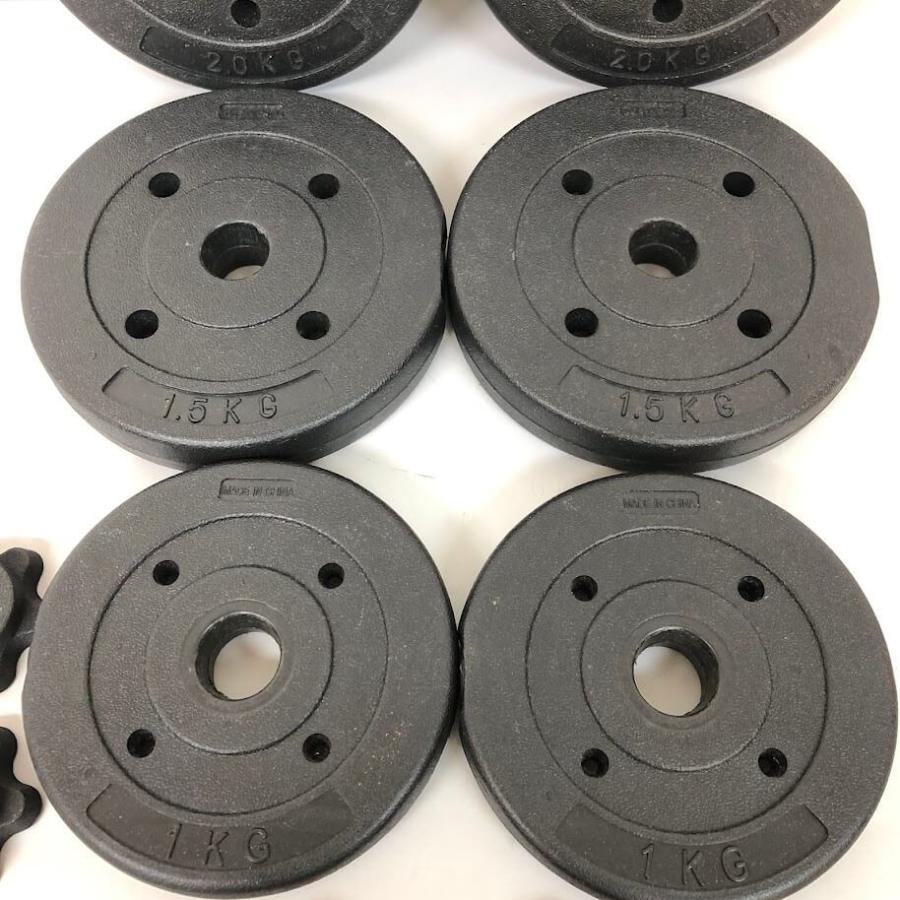 【中古】 HUAYA 可変式ダンベル 9.5kg ブラック プレート式 ポリエチレン 金属シャフト トレーニング エクササイズ 筋トレ 黒 ダンベル 中古 |  | 03