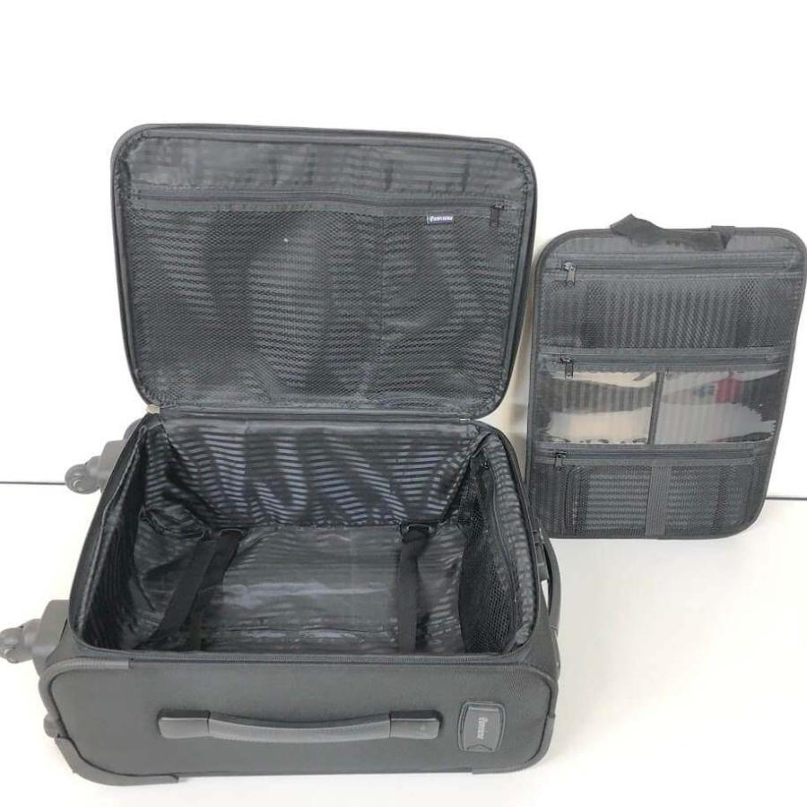 【中古】 Panviene ソフトキャリーケース 黒 ジッパー式 4輪 ダイヤルロック パンビーヌ キャリーバッグ ブラック 旅行バッグ 鞄 旅行 出張 コンパクト |  | 03