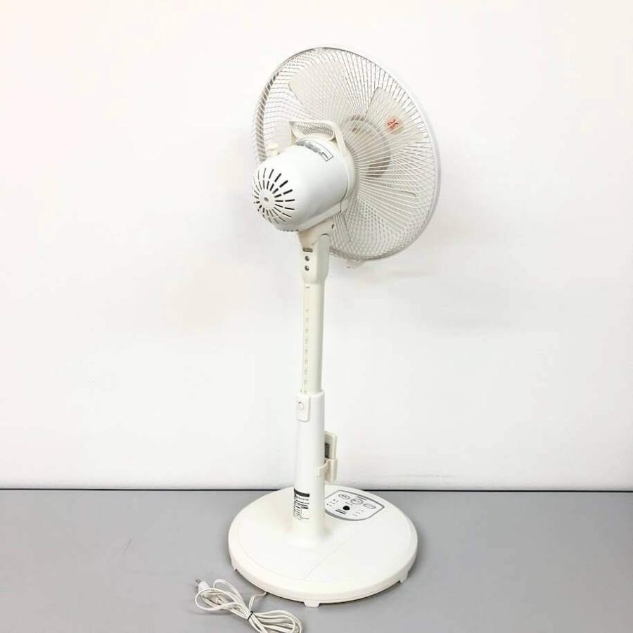 【中古】 ヤマゼン リビング扇風機 YMR-K303 ホワイト 5枚羽 リモコン付き 扇風機 リビングファン 白 リズム風 首振り 風量調整 切タイマー | 山善 | 02