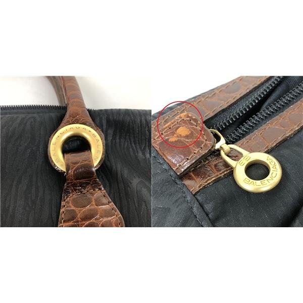 BALENCIAGA（バレンシアガ） 【中古】 ボストンバッグ 黒 ナイロン