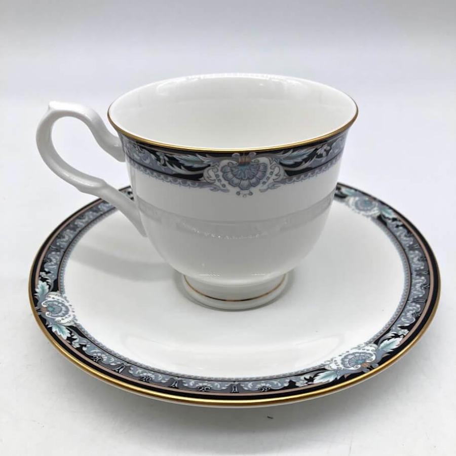 【未使用品】 ミカサ カップ＆ソーサー 2客セット アルミクロン エテルナ 白地 金縁 コーヒーカップ MIKASA ALUMICRON ETERNA | MIKASA（食器） | 01