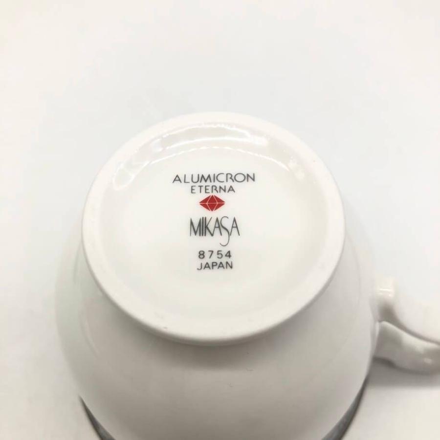 【未使用品】 ミカサ カップ＆ソーサー 2客セット アルミクロン エテルナ 白地 金縁 コーヒーカップ MIKASA ALUMICRON ETERNA | MIKASA（食器） | 04