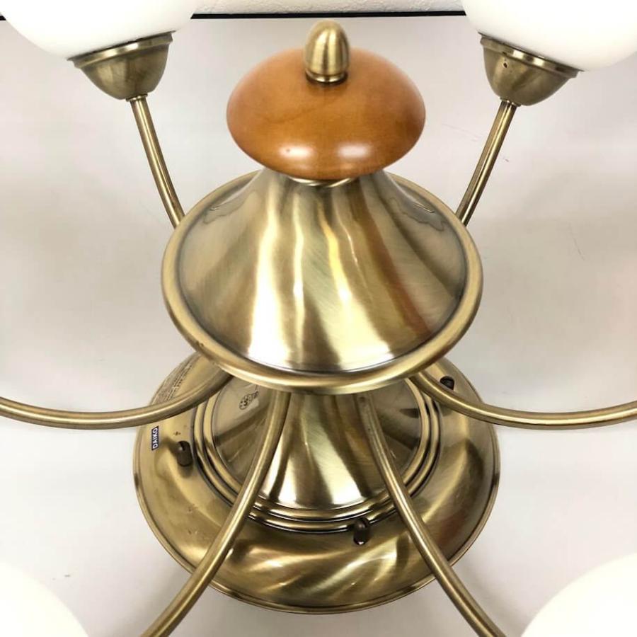 【中古】 ダイコー シーリングライト 6灯 DCH.34323 DAIKO シャンデリア 花型シェード ガラス×真鍮 天井照明 リビング照明 | DAIKO | 04