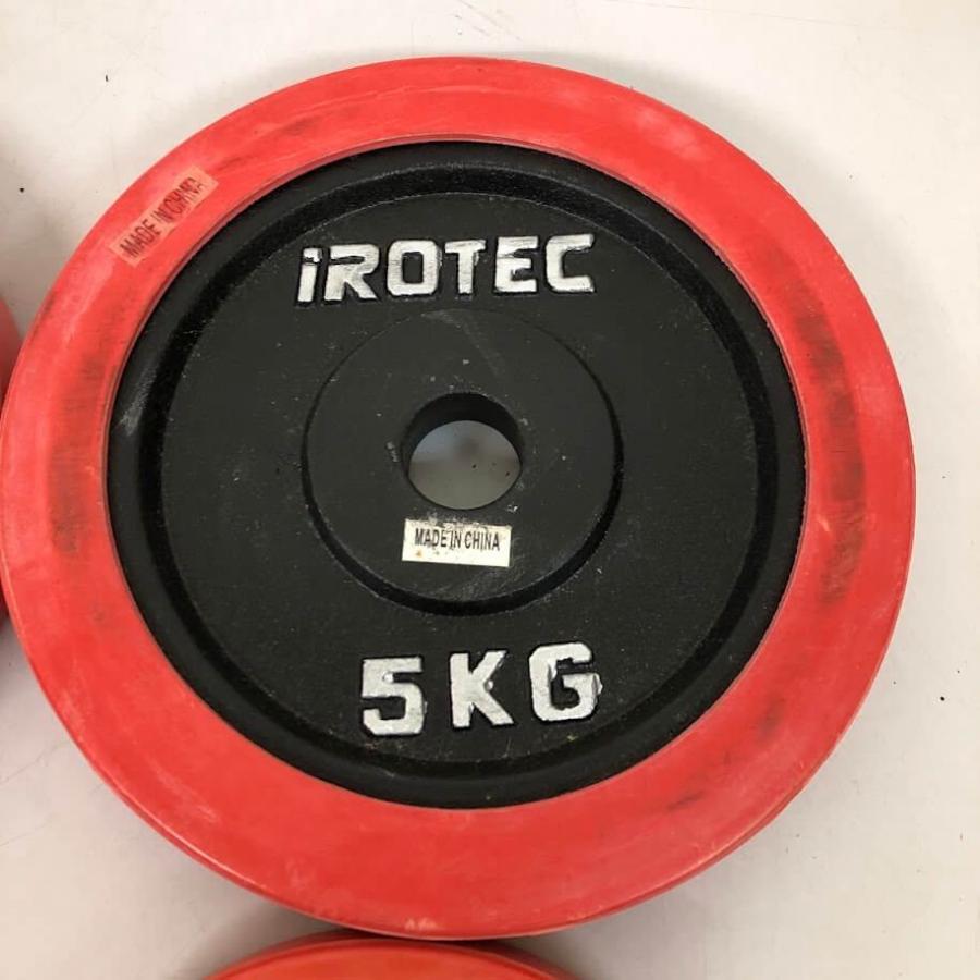 【中古】 IROTEC ラバーリング付 ダンベル 20Kg 片手分×1個 アイロテック 可変式ダンベル プレート式 金属シャフト 筋トレ 筋力 |  | 02