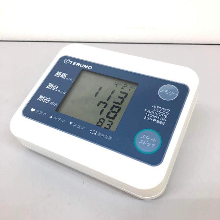 【中古】 テルモ 上腕式血圧計 ES-P333W 取扱説明書付 元箱付 TERUMO デジタル 自動血圧計 コンパクト 家庭用 簡単操作 大型液晶 血圧計 中古 |  | 01