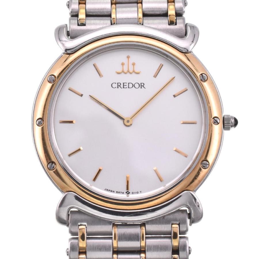セイコー クレドール 5A74-0050 時計 腕時計 メンズ K18 SS