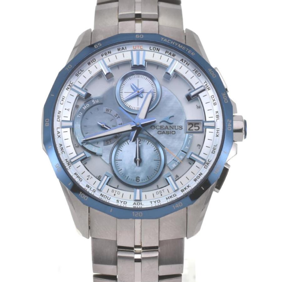 店舗良い 【CASIO】カシオ H#109625 メンズ ソーラー電波 OCW-S3000P-2AJF マンタ オシアナス 腕時計