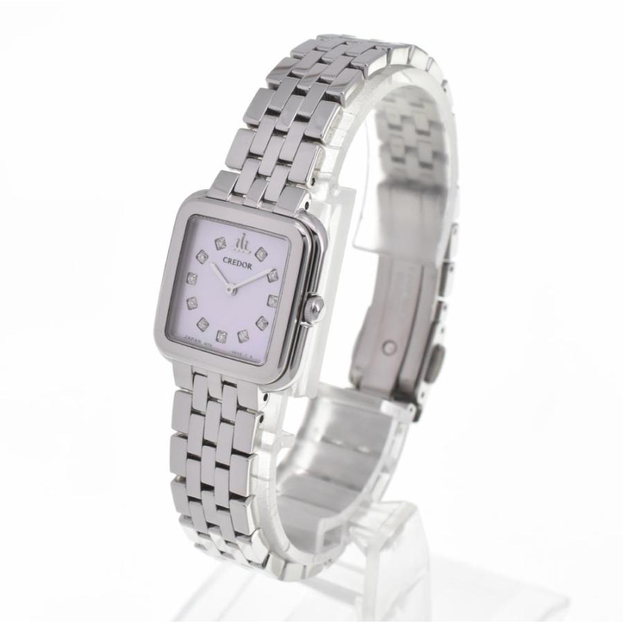 ☆良品★箱付き【SEIKO】セイコー クレドール シグノ 11Pダイヤ ダイヤベゼル 1E70-0DE0 クォーツ レディース【ev20】 SEIKO（セイコー） △ ☆美品【SEIKO】セイコー クレドール シグノ