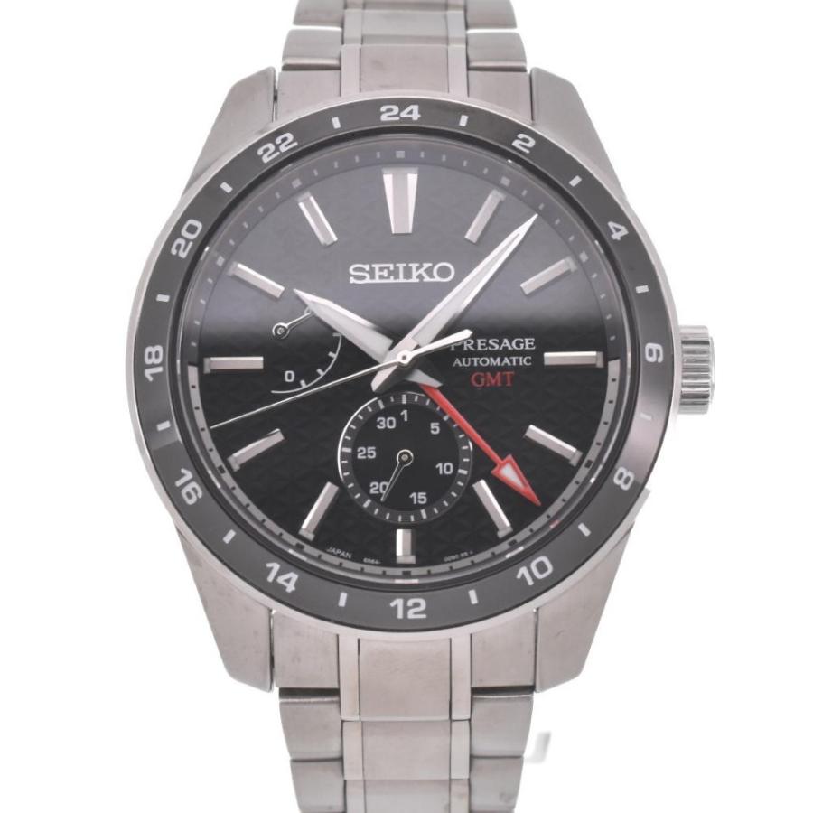 ☆美品【SEIKO】セイコー プレサージュ GMT SARF005/6R64-00C0 パワー 