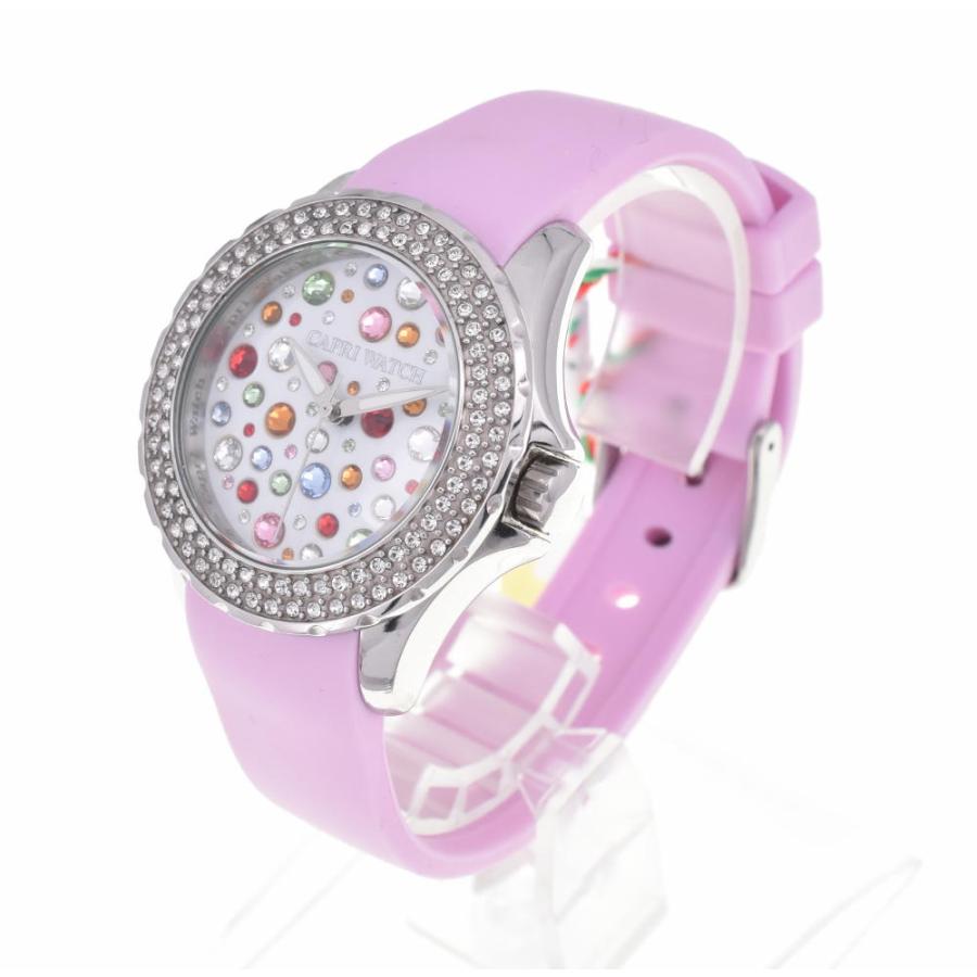☆美品【CAPRI WATCH】カプリウォッチ スワロフスキー 5014-1606-PK