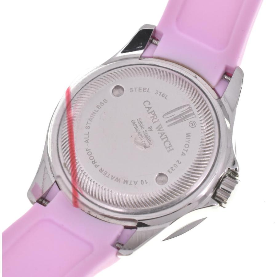 ☆美品【CAPRI WATCH】カプリウォッチ スワロフスキー 5014-1606-PK