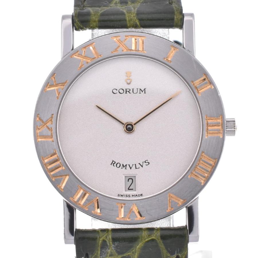 【稼働/新品電池】CORUM コルム ロムルス 腕時 クォーツ CORUM（コルム） ☆良品【CORUM】コルム ロムルス 43.901.21 デイト