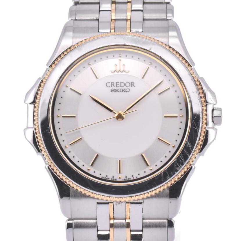 セイコー クレドール 9581-6040 18KT ホワイクォーツ メンズ SEIKO（セイコー） △ SEIKO 9581-6040 クレドール SS/K18YG クォーツ