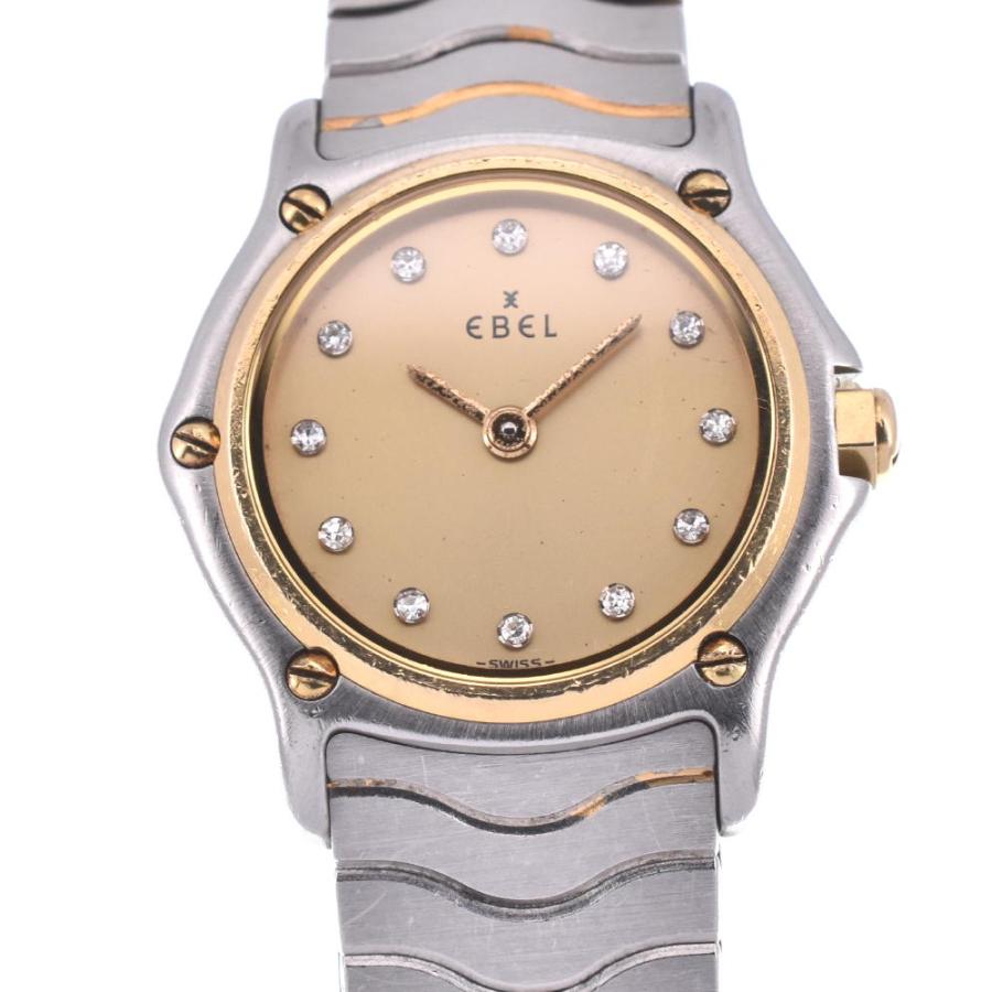 EBEL △ エベル 1057901 クラシックウェーブ 12P ダイヤ K18YG EBEL △ エベル 1057901 クラシックウェーブ 12P ダイヤ K18YG