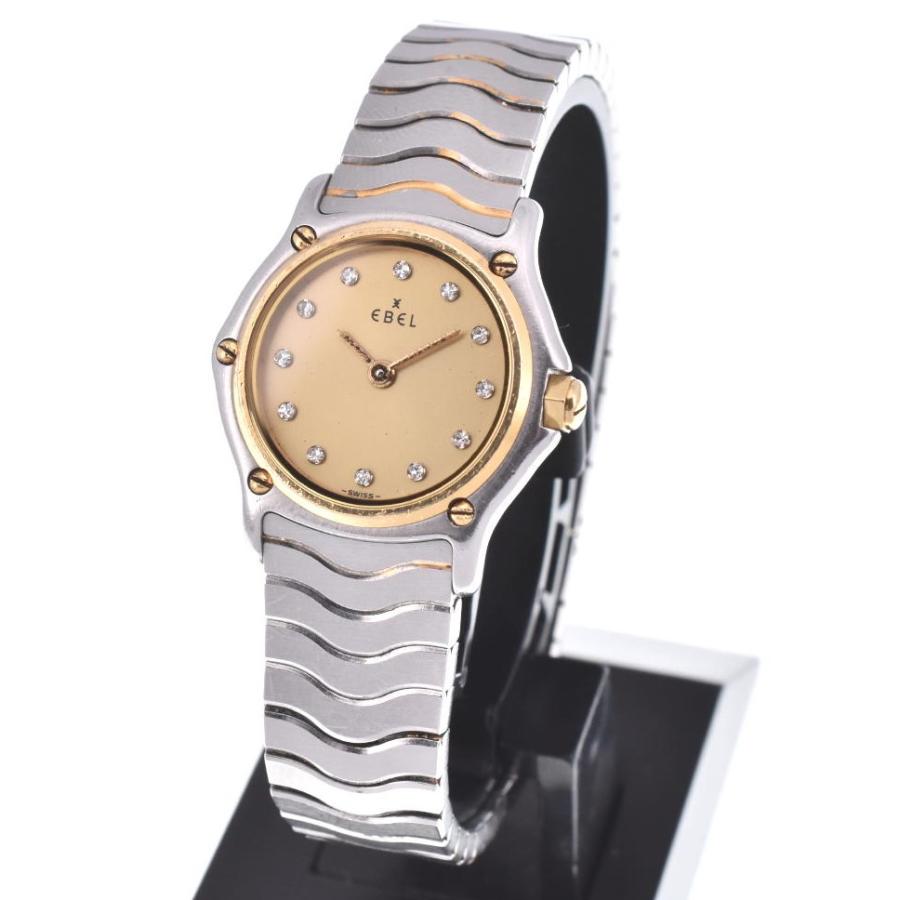 EBEL △ エベル 1057901 クラシックウェーブ 12P ダイヤ K18YG EBEL △ エベル 1057901 クラシックウェーブ 12P ダイヤ K18YG