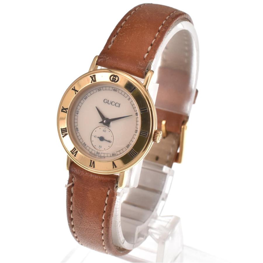 △ グッチ GUCCI 3000.2.L スモールセコンド クォーツ レディース R 