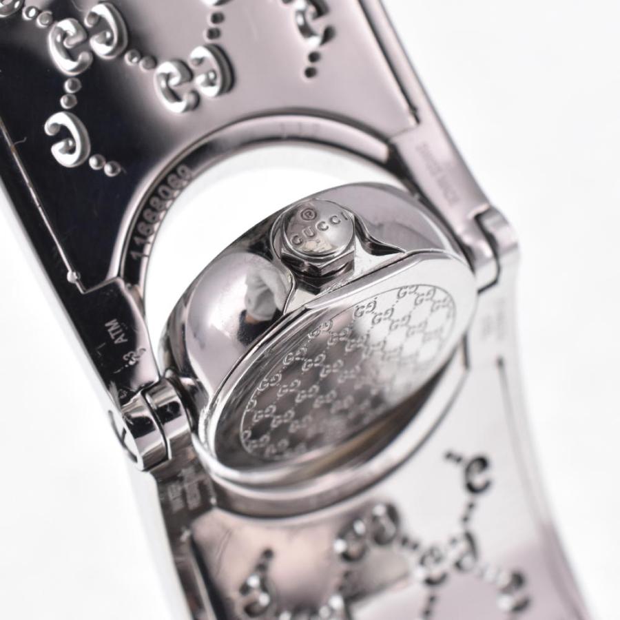 GUCCI トワール バングルウォッチ 腕時計 シェル文字盤 ダイヤベゼル