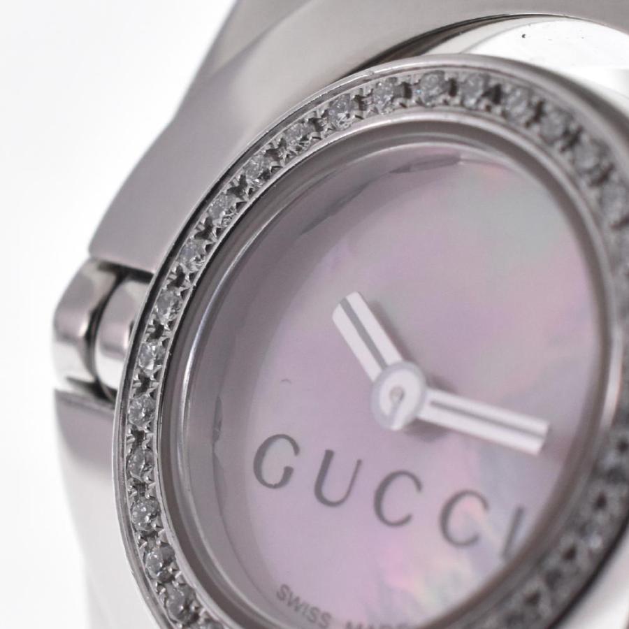 GUCCI（グッチ） GUCCI YA112514 トワール ダイヤベゼル ピンクシェル