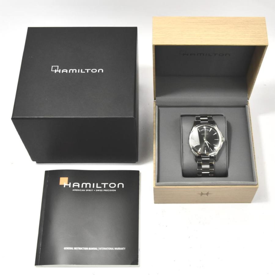【美品】Hamilton H325051 ジャズマスター 自動巻き ブラック HAMILTON（ハミルトン） HAMILTON H325051 ジャズマスター デイデイト