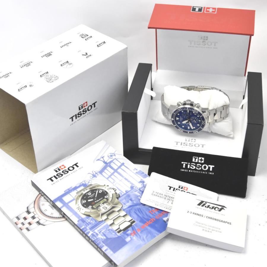美品 ティソ TISSOT クロノグラフ デイト付 メンズ 腕時計 箱 H671 TISSOT（ティソ） TISSOT T120417 シースター クロノグラフ クォーツ