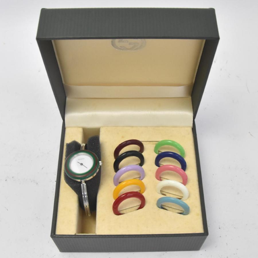 GUCCI グッチ 11/12.2L チェンジベゼル SS クォーツ レディース