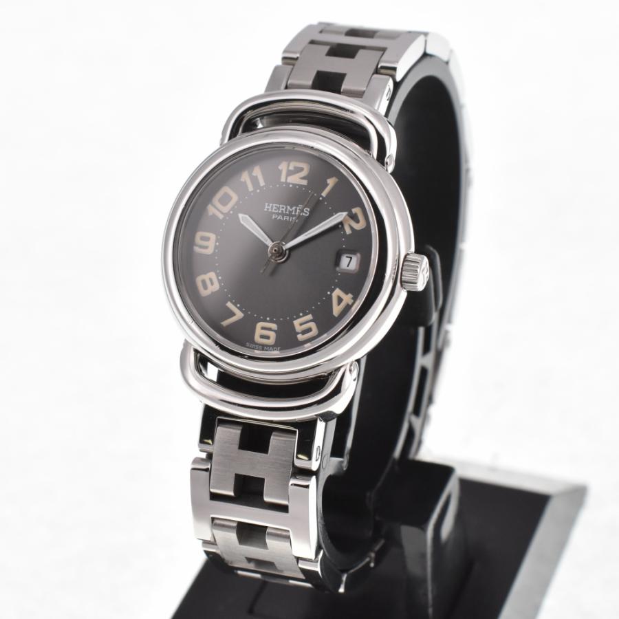 HERMES エルメス PU2.210 プルマン D-バックル デイト クォーツ 