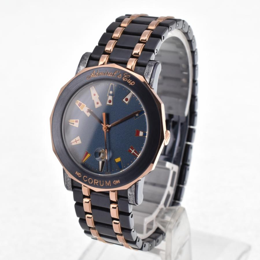 稼働CORUM Admiral's Cup 99.430.34 V585正規品 CORUM △ コルム 99.330.34 V585 アドミラルズカップ ガンブルー