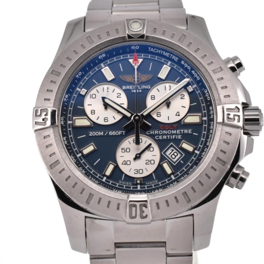 ベルト訳あり ブライトリング BREITLING A73388 コルト クロノグラフ デイト クォーツ メンズ 保証書付き_973434 ブライトリング（BREITLING） BREITLING A73388 コルト クロノグラフ