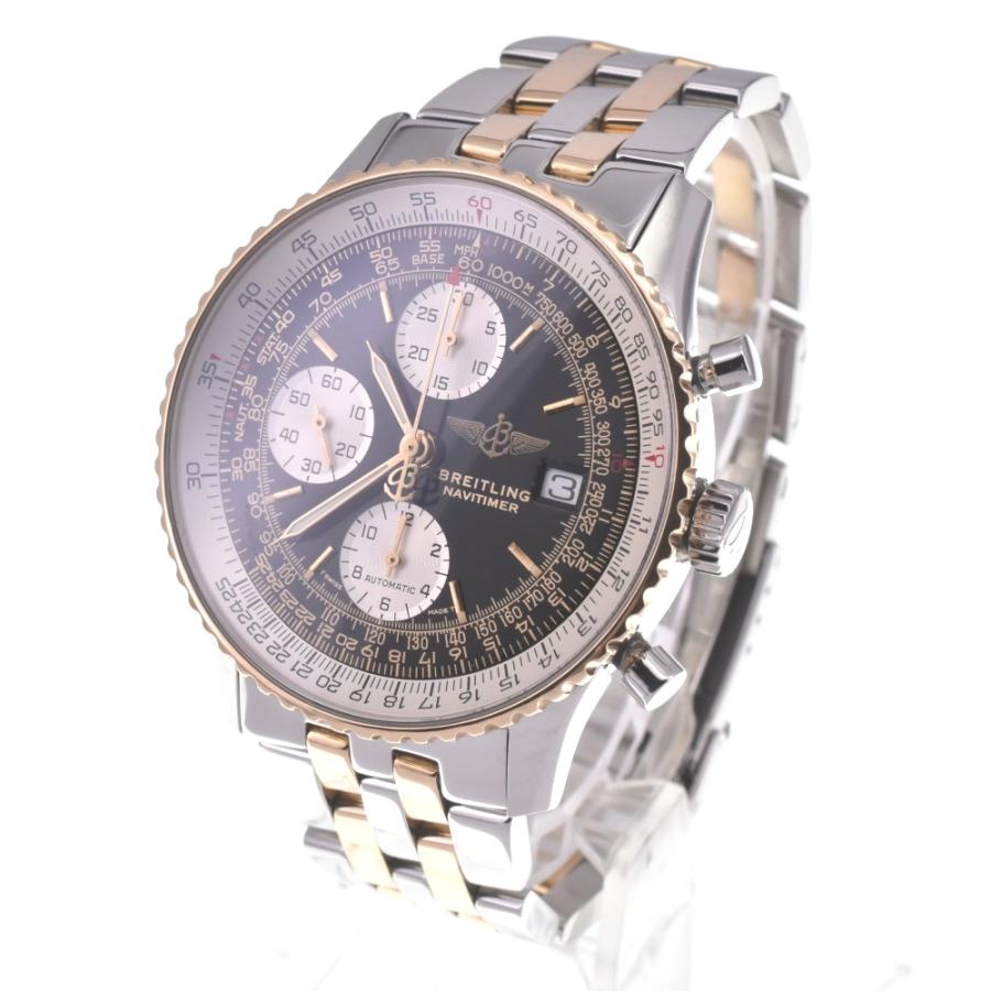 ブライトリング（BREITLING） BREITLING D13022 オールドナビタイマー クロノグラフ デイト SS/K18YG 自動巻き ...