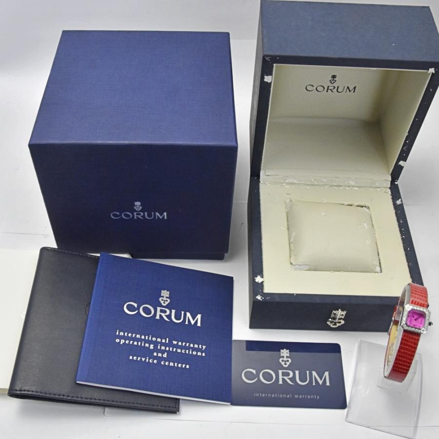 コルム CORUM 137.424.47 シュガーキューブ ダイヤベゼル クォーツ レディース 美品 箱・保証書付き A#130478｜aonohappa｜09