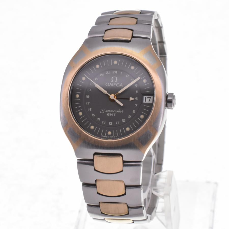 美品　オメガ　シーマスター　ポラリス OMEGA オメガ シーマスター ポラリス GMT SS/K18YG クォーツ メンズ I