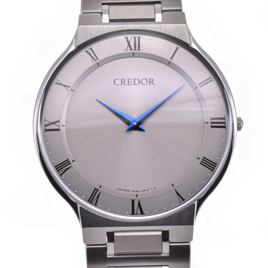 美品 セイコー クレドール シグノ 8J86-7A00 メンズ シルバー SEIKO セイコー 8J86-7A00 クレドール シグノ SS クォーツ