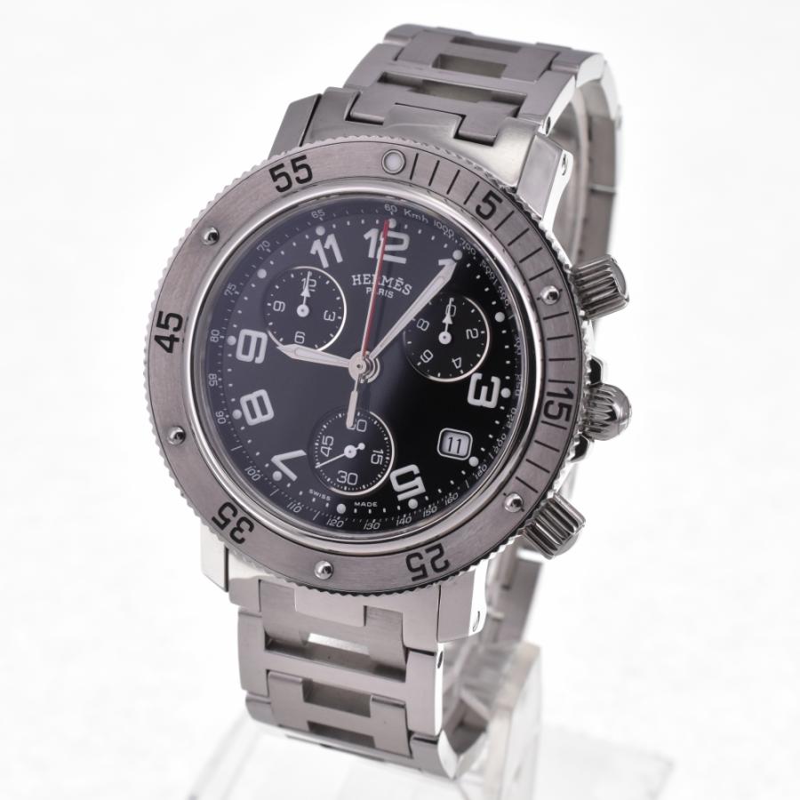 HERMES 値下 エルメス CL2.910 クリッパー ダイバー クロノグラフ