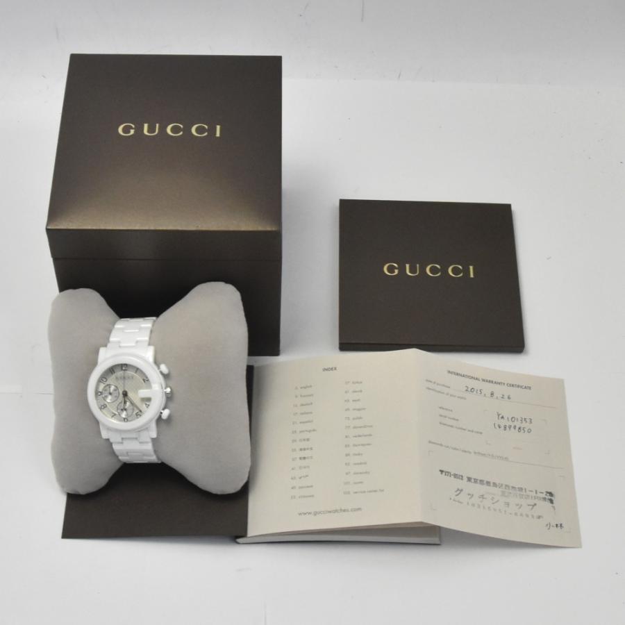 GUCCI 腕時計101M ダイヤモンド　クロノグラフ　クォーツ GUCCI（グッチ） GUCCI 101.3/YA101353 G クロノ クロノグラフ