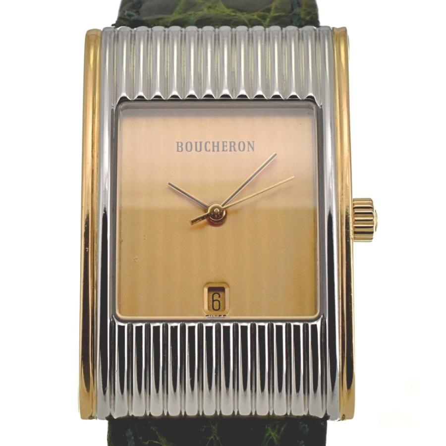 j*n様 ブシュロン リフレ デイト クォーツ　メンズ　美品 BOUCHERON（ブシュロン） リフレ デイト クォーツ メンズ 良品 G