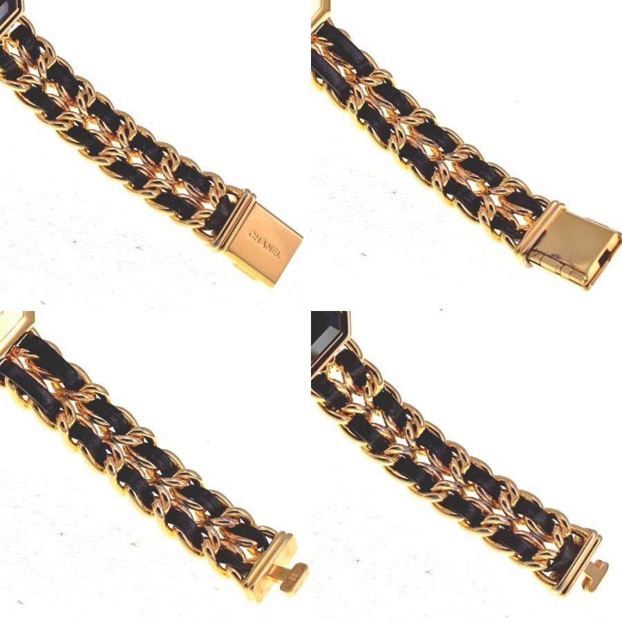 T216 シャネル プルミエールL H0001 GP×レザー クォーツ CHANEL（シャネル） 値下 CHANEL H0001 プルミエール M GP/レザー