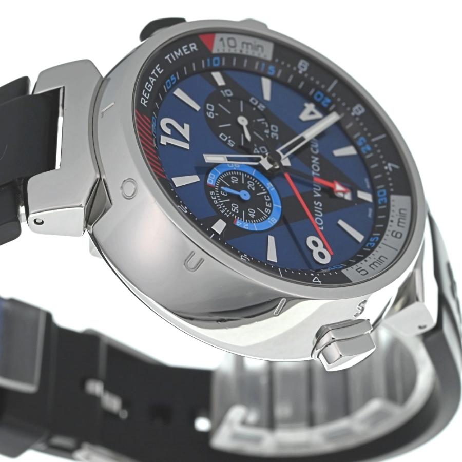 ルイ・ヴィトン Q102D タンブール レガッタ クロノ アラーム Qz美品