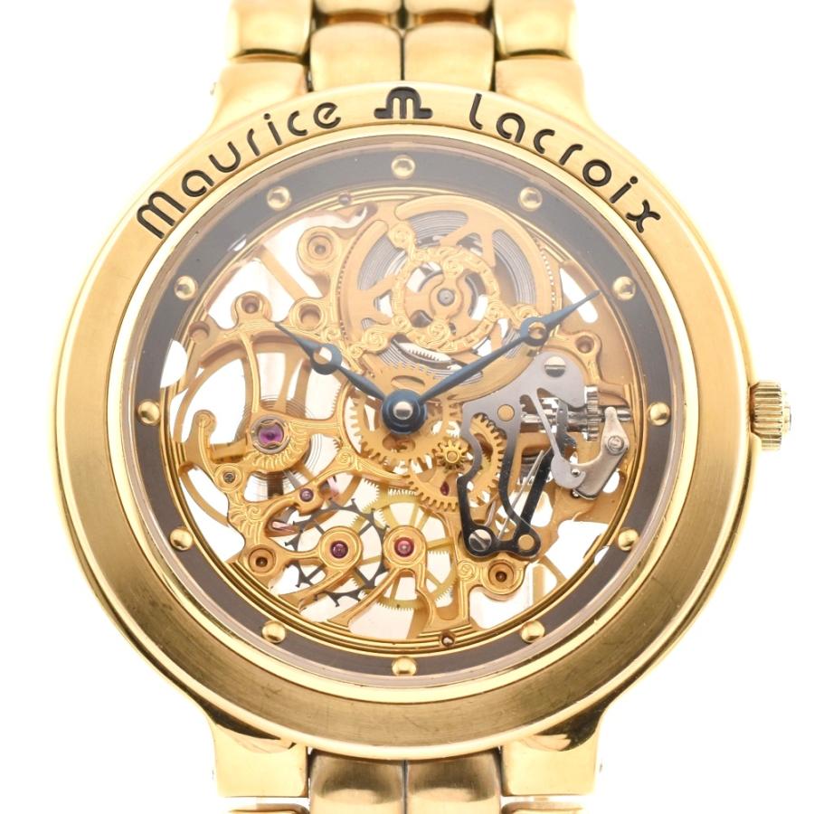 モーリス・ラクロア（Maurice Lacroix） スケルトン 手巻き メンズ L