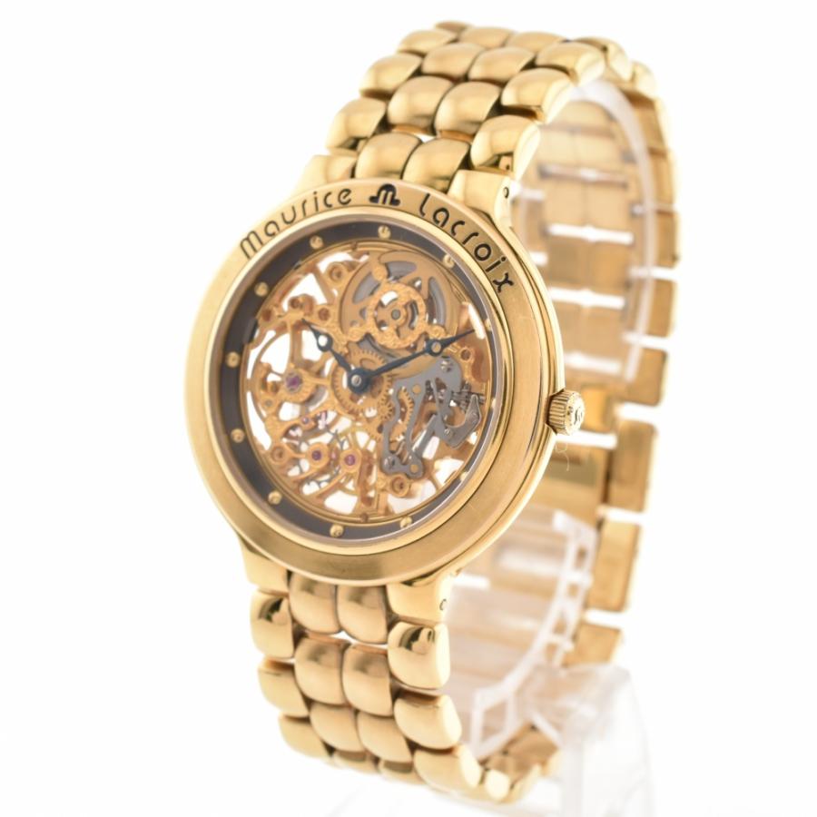 モーリス・ラクロア（Maurice Lacroix） スケルトン 手巻き メンズ L