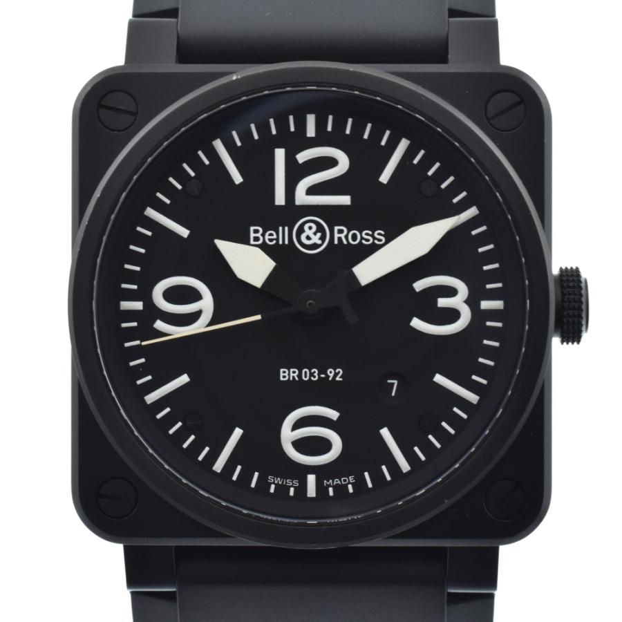 ベル&ロス 値下 Bell＆Ross BR03-92CFB-R BR03-92 デイト 自動巻き