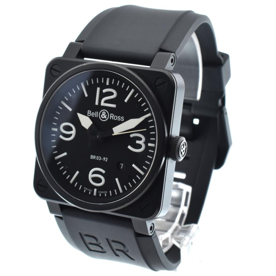 ベル&ロス 値下 Bell＆Ross BR03-92CFB-R BR03-92 デイト 自動巻き