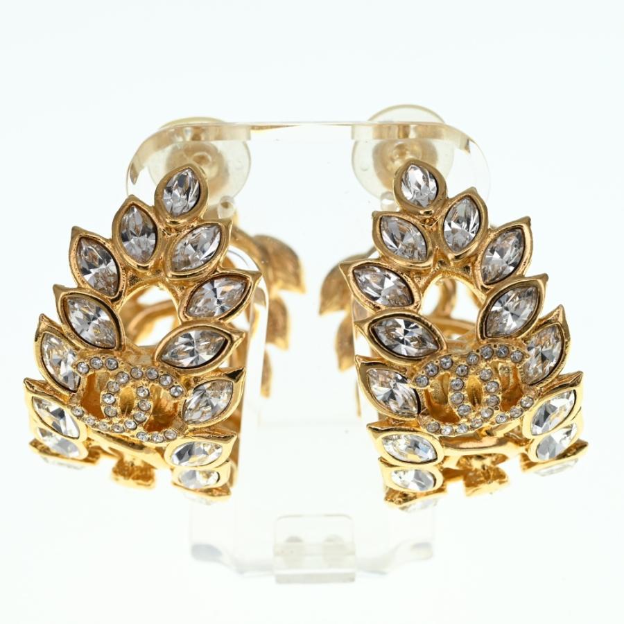 CHANEL シャネル イヤリング ゴールドメッキ カラーストーン  