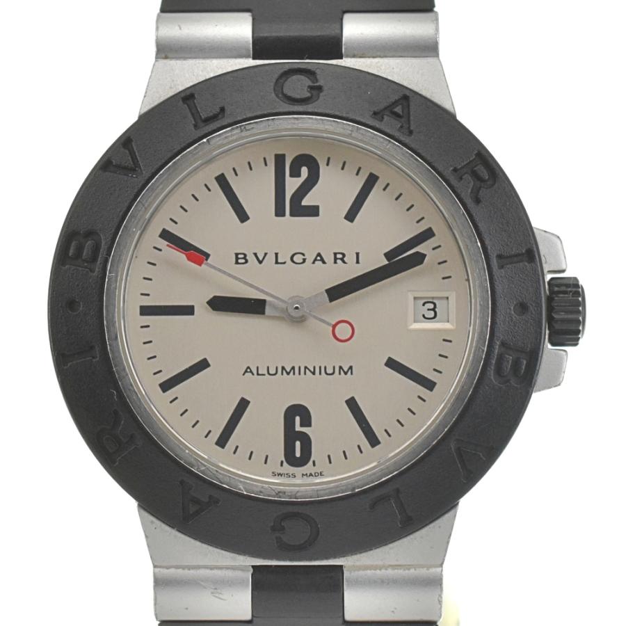 ブルガリ　アルミニウム　AL38A BVLGARI 値下 ブルガリ AL38A アルミニウム デイト 自動巻き