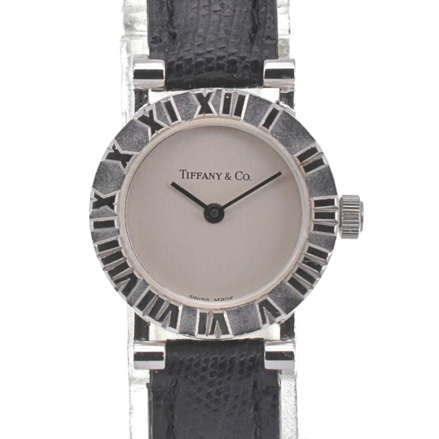 【稼働】 TIFFANY＆Co. 腕時計 アトラス クオーツ SV925 レザー TIFFANY&Co.（ティファニー） 値下 TIFFANY&Co. S0640 アトラス SV925